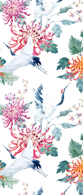 Rolgordijn verduisterend Reiger en bloem