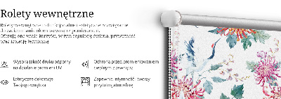 Rolgordijn verduisterend Reiger en bloem