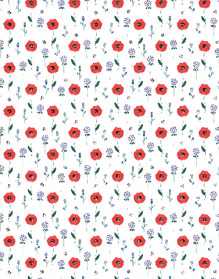 Rolgordijn voor het raam Klaproosbloemen