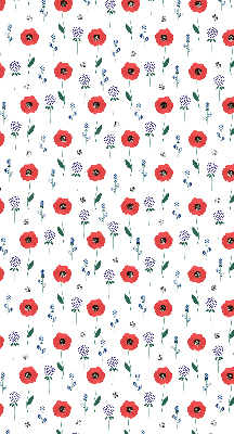 Rolgordijn voor het raam Klaproosbloemen