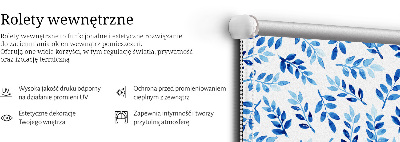 Rolgordijn verduisterend Blauwe bladeren