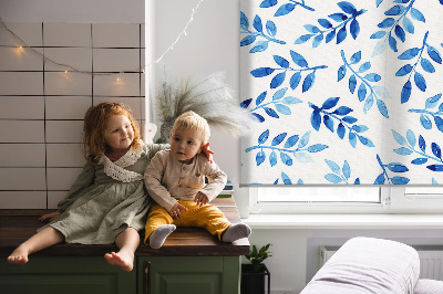 Rolgordijn verduisterend Blauwe bladeren