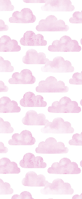 Rolgordijn voor het raam Roze wolken