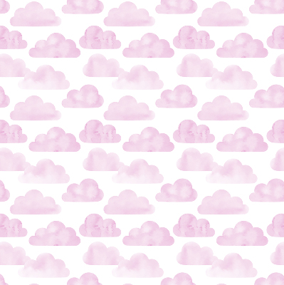 Rolgordijn voor het raam Roze wolken