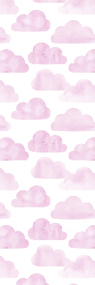 Rolgordijn voor het raam Roze wolken