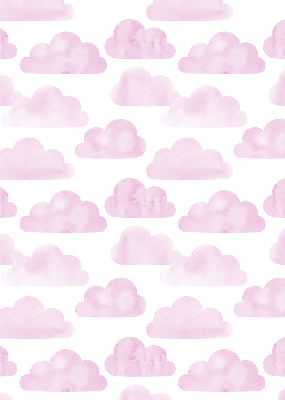 Rolgordijn voor het raam Roze wolken