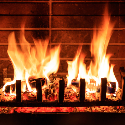 Rolgordijn verduisterend Haard