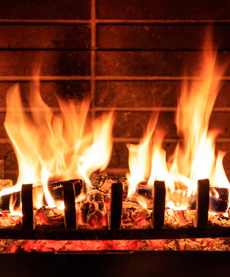 Rolgordijn verduisterend Haard