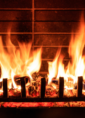 Rolgordijn verduisterend Haard