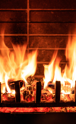 Rolgordijn verduisterend Haard