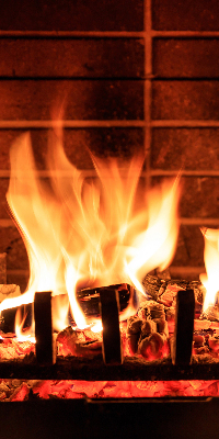 Rolgordijn verduisterend Haard