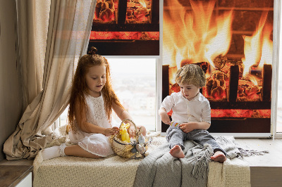 Rolgordijn verduisterend Haard