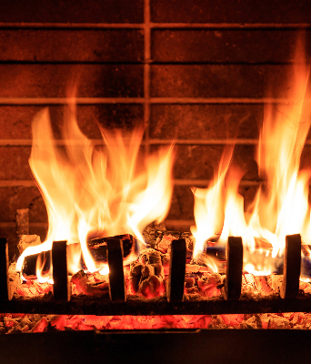 Rolgordijn verduisterend Haard