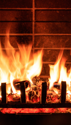 Rolgordijn verduisterend Haard