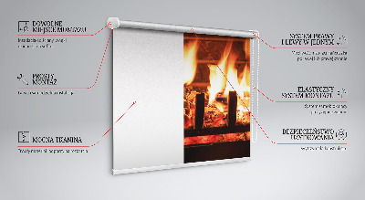 Rolgordijn verduisterend Haard