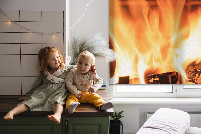 Rolgordijn verduisterend Haard