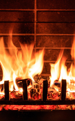 Rolgordijn verduisterend Haard