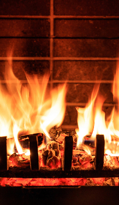 Rolgordijn verduisterend Haard