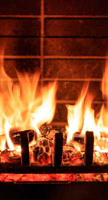 Rolgordijn verduisterend Haard