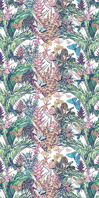 Rolgordijn voor het raam Vlinders op bloemen