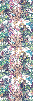 Rolgordijn voor het raam Vlinders op bloemen