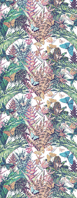 Rolgordijn voor het raam Vlinders op bloemen