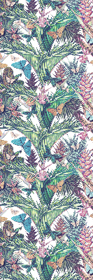 Rolgordijn voor het raam Vlinders op bloemen