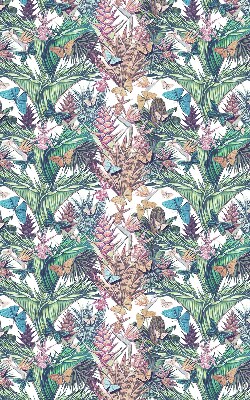 Rolgordijn voor het raam Vlinders op bloemen