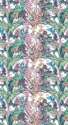 Rolgordijn voor het raam Vlinders op bloemen