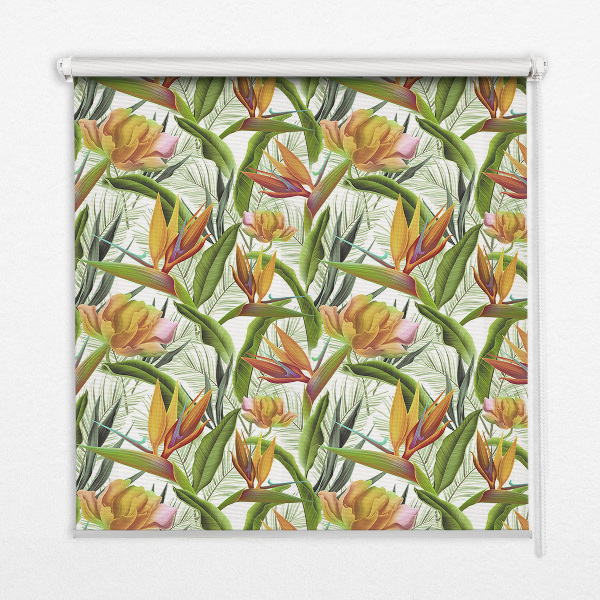 Rolgordijn voor het raam Exotische planten