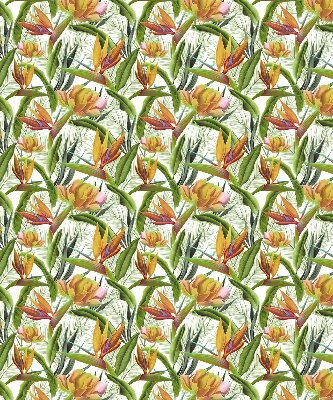 Rolgordijn voor het raam Exotische planten