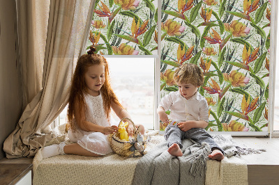 Rolgordijn voor het raam Exotische planten