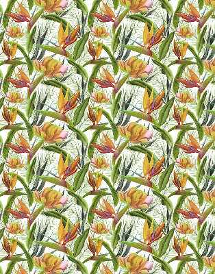 Rolgordijn voor het raam Exotische planten