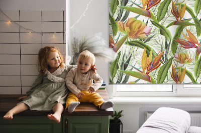 Rolgordijn voor het raam Exotische planten