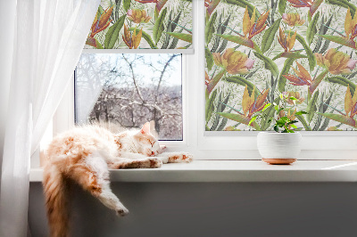 Rolgordijn voor het raam Exotische planten