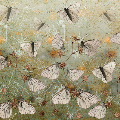 Rolgordijn voor het raam Vlinders in de weide