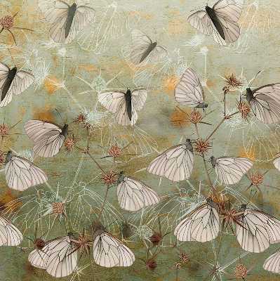 Rolgordijn voor het raam Vlinders in de weide