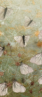 Rolgordijn voor het raam Vlinders in de weide