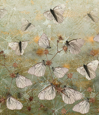 Rolgordijn voor het raam Vlinders in de weide