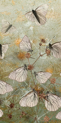 Rolgordijn voor het raam Vlinders in de weide