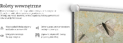 Rolgordijn voor het raam Vlinders in de weide