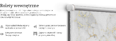 Rolgordijn voor het raam Wit marmer