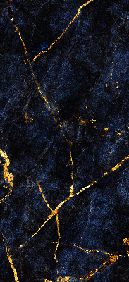 Rolgordijn voor het raam Marineblauw marmer