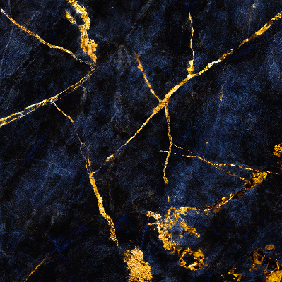 Rolgordijn voor het raam Marineblauw marmer