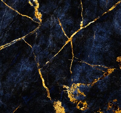 Rolgordijn voor het raam Marineblauw marmer