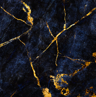 Rolgordijn voor het raam Marineblauw marmer