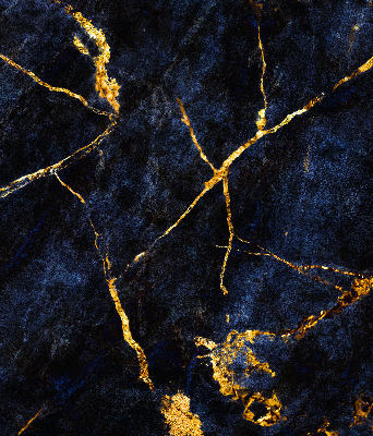 Rolgordijn voor het raam Marineblauw marmer