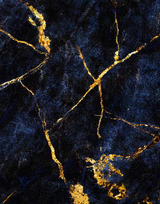 Rolgordijn voor het raam Marineblauw marmer