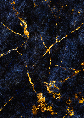 Rolgordijn voor het raam Marineblauw marmer