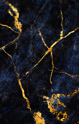 Rolgordijn voor het raam Marineblauw marmer